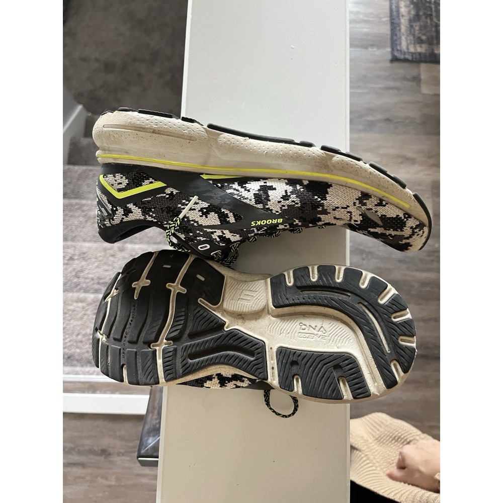 Brooks Womens Ghost 15 Running Shoes Black Camo Green Size 9 Athletic Sneakers 9 - Picture 3 of 6